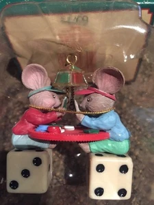 ENESCO WEIHNACHTSSCHMUCK: FULL HOUSE MOUSE! Casino MOUSE, erste in Serie NEU - Bild 1 von 4