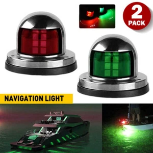 2X Edelstahl LED Lampen Bootsbeleuchtung Navigationslicht Boot Positionsleuchte~ - Bild 1 von 16