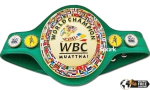Boxing WBC Championship Title Muay Thai Champion Title Belt Adult Size 4mm Zinc - Picture 1 of 4