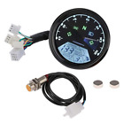 LCD Digital Gauge Universal Motorcycle Odometer Speedometer Tachometer 12000RPM