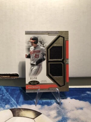 2024 Topps Tier One 1 Dual Relic Austin Hays 01/99 Baltimore Orioles #307 - Image 1 of 2
