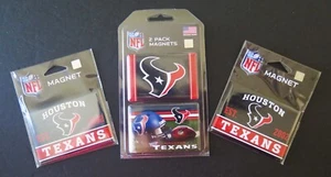FOUR (4) HOUSTON TEXANS REFRIGERATOR MAGNETS FROM WINCRAFT - Picture 1 of 3