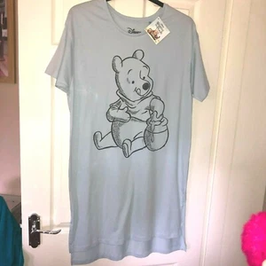 DISNEY WINNIE THE POOH BLUE NIGHTSHIRT NIGHTDRESS M L £40 NEW - Picture 1 of 2