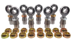CHROMOLY 4 LINK KIT 3/4 HEIM JOINT 3/4 STEEL CONE SPACERS BUNGS .095 - Picture 1 of 8
