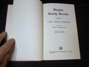 Early Virginia Marriages Genealogy Volume IV. 1973 Hardcover. 18652 - Imagen 1 de 1