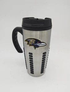 Baltimore Ravens 15 oz Aluminum Travel Mug cup hot cold Lid / handle NFL new - Picture 1 of 11