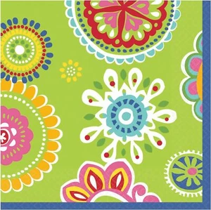 Cool Splash Summer Floral Flower Banquet Garden Pool Party Luncheon Napkins - Picture 1 of 1