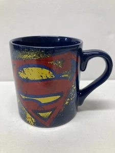 Silver Buffalo DC Comics Superman 14oz Ceramic Mug Logo Coffee Cup - Picture 1 of 5
