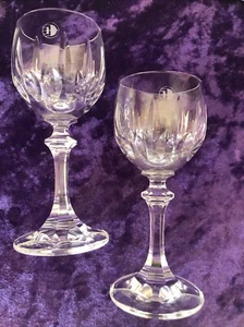 Set of 2 Gorham La Scala Cut Crystal Cordial Glasses 5 1/2" - Picture 1 of 6