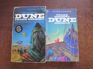 DUNE & DUNE MESSIAH by Frank Herbert Books 1 & 2 Sci-Fi Paperbacks 1977 & 1981 - Picture 1 of 13