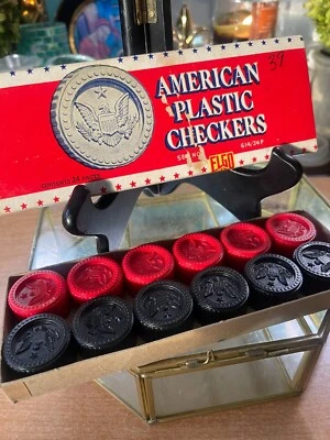 Elgo Plastics INC American Plastic Checkers 24 Piece - Image 1 of 4