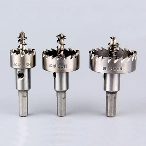 Stainless Steel HSS Hole Saw Drill Bits Metal Holesaw Reaming drill 12mm-80mm - Bild 1 von 8