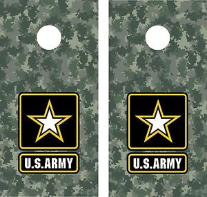 US Army Digital Camo Military Cornhole Board décalcomanie enveloppements