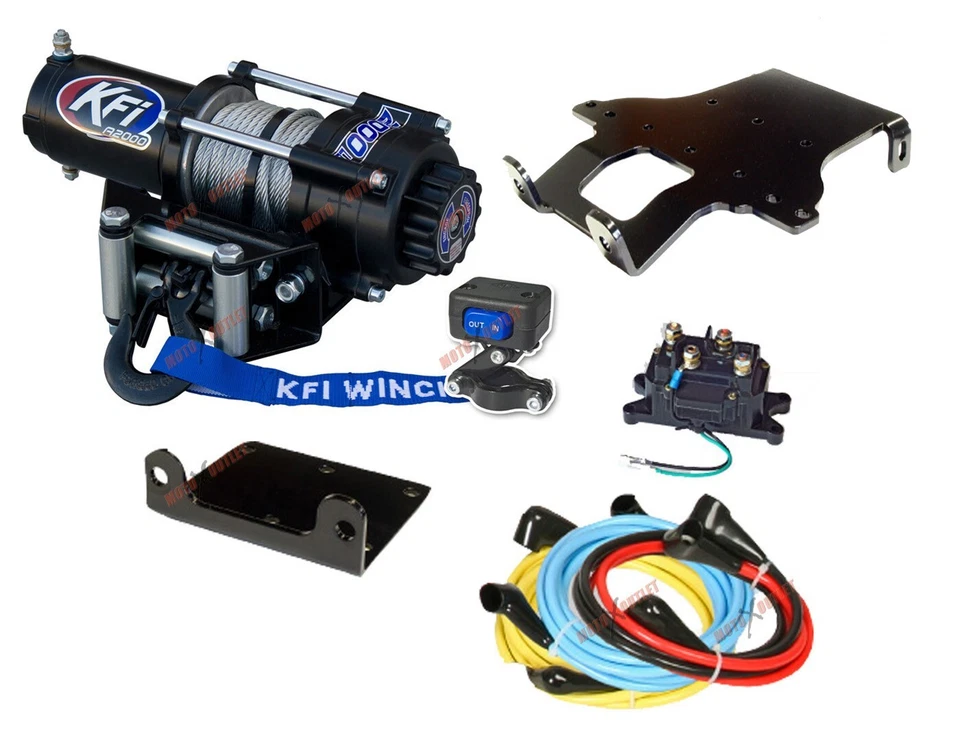 Kit de cabrestante y placa de montaje Honda Rincon 680 650 2003-2023 2000 lb KFI ATV Foto 1 de 3