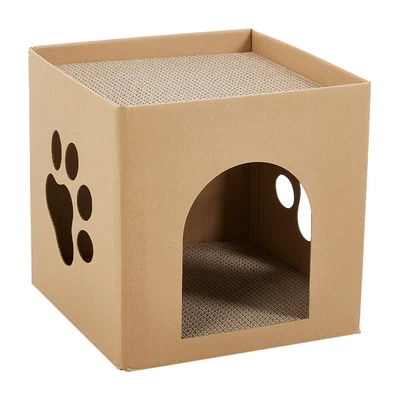 MODERNER-ONLINE-SHOP Cat Scratcher Corrugated Cardboard Cat Kitten House Sleeping Bed Scratching Pad