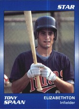 1990 Elizabethton Twins Star #21 Tony Spaan