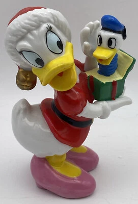 Vintage Disney Enesco Daisy Duck 3.5” Porcelain Figurine w/ Donald Jack in Box - Image 1 of 4