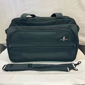 Atlantic Expandable Travel Bag With Shoulder Strap Hunter Green Vintage 16x11x8 - Picture 1 of 11