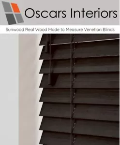 Sunwood Real Wood Premium Made to Measure Venetian Blinds in over 10 Colours! - Picture 1 of 1