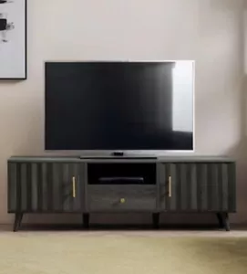 Next Ezra TV Stand Dark Grey, Oak Effect, Item #A59192 Brand New in the Box - Picture 1 of 6