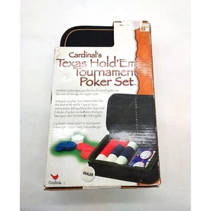 Texas Hold 'Em Poker Chip Set in Fabric Carrying Case with Cards casino gambling - Picture 1 of 3