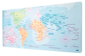 Tapis de Souris Carte du Monde V2 XL - Photo 1/6