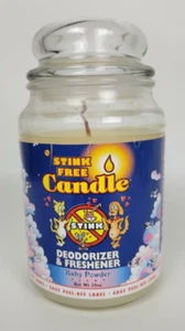 Vtg Unburned Stink Free Candle Deodorizer Freshener Baby Powder 24oz 165hr 2004 - Picture 1 of 5