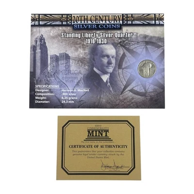 20th Century Silver Coins: Standing Liberty Silver Quarter 1916-1930 - Image 1 of 3