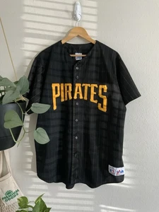 Vintage Majestic Authentic Pittsburgh Pirates Baseball Jersey 90's Black L - Picture 1 of 7