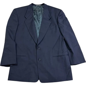 Vtg 90's Armani Giorgio Blazer 40R Navy Blue Classic Suit 100% Wool Jacket - Picture 1 of 12