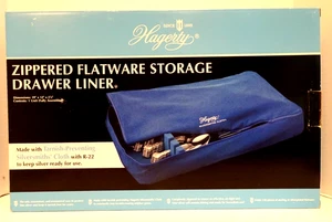 Revestimiento de cajón de almacenamiento de cubiertos con cremallera Hagerty paño plateado deslustre preventivo - Imagen 1 de 4
