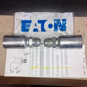 12U-512 Eaton estremità tubo, lotto di 2, tubo ID 3/4", maschio 3/4 JIC #12 - Foto 1 di 4
