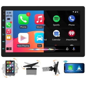 10,1 Zoll CarPlay Stereo Single DIN: Schwebender drehbarer Touchscreen kabellos... - Bild 1 von 7