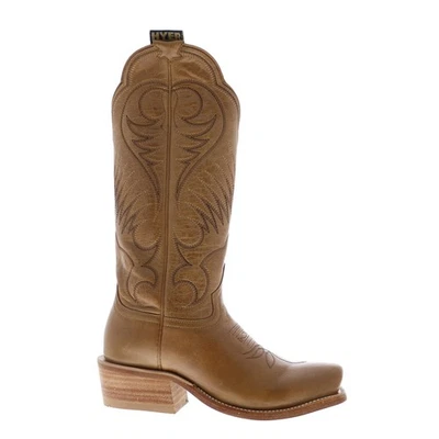Botas vaqueras occidentales Hyer Leawood 13" HW42008 de cuero ancho marrón para mujer Foto 1 de 4