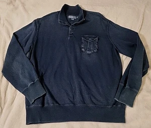 Polo Ralph Lauren Navy Blue Heavy Knit Pullover Mens XL Mountain Equipment - Picture 1 of 5