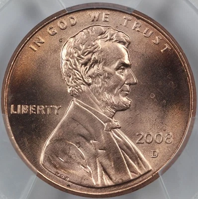 2008-D PCGS MS67RD, Regular Strike, Lincoln Cent 47799796 - Image 1 of 3