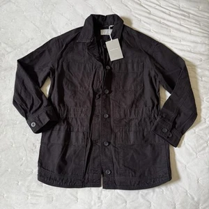 Everlane Womens The Cinchable Chore Jacket Small Black Cotton Canvas - Picture 1 of 7