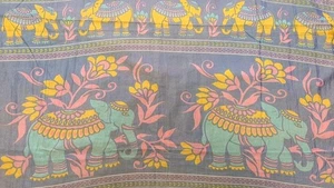 Patola Sari Vintage Stoff Handgewebte Material Schneiderei Nähen PTS1011 - Picture 1 of 9