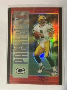 2005 BOWMAN CHROME RED REFRACTOR #10 - BRETT FAVRE - Picture 1 of 2