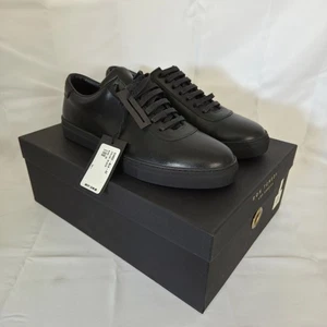 NEU Ron Tomson Herren Schwarz Leder Pumps Schuhe Sneaker Gr. EU 42 US 10,5 - Bild 1 von 13