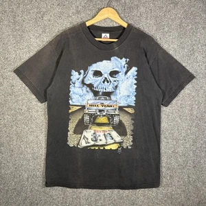 Vintage Stone Cold Austin Shirt Mens Large Black 90s USA WWF Truck Skull Faded - Picture 1 of 7