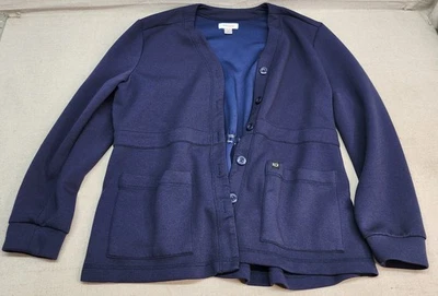 Koi Scrubs Essentials Large Clarissa Women's 2-Pocket Cardigan Style Knit Jacket - Image 1 of 4