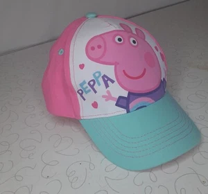 Peppa Pig Baseball Cap Kids Size Adjustable Pink Teal - Picture 1 of 4