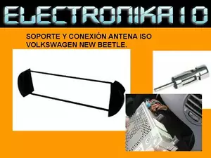 Marco montaje auto-radio volkswagen New Beetle + Adaptador antena soporte - Imagen 1 de 1