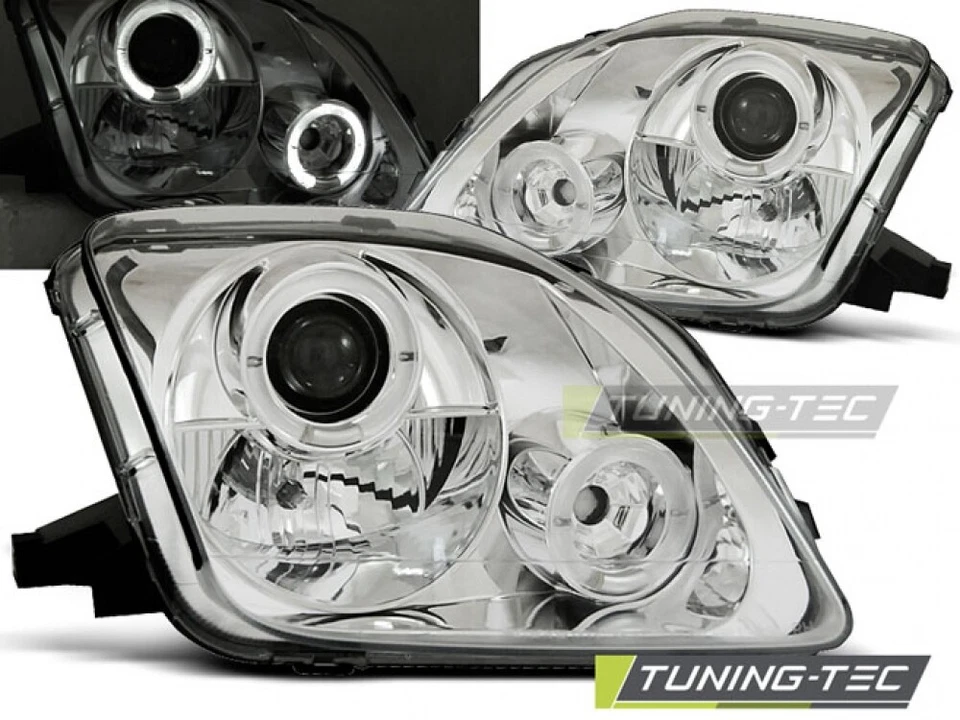 Headlights For HONDA PRELUDE 02.97-01 ANGEL EYES CHROME.. - Image 1 of 1