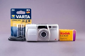 Olympus Superzoom 76s 35mm Point & Shoot Film Camera BOX - Picture 1 of 12