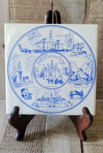 Colonial Williamsburg VA Souvenir Trivet Tile Wall Hanger Parish Palace Capital - Picture 1 of 11