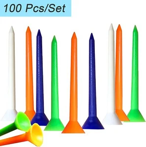100 Pack Big Cup Golf Tees 3 1/4 inch Plastic Unbreakable Big Cup Wholesale! - Picture 1 of 2