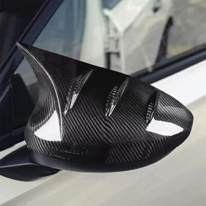 M HORN STYLE REAL CARBON FIBER SIDE MIRROR COVER CAPS FOR 2022-2025 HONDA CIVIC - Picture 1 of 11