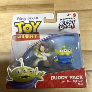 2010 Mattel Disney Pixar Toy Story Buddy Pack Laser Buzz Lightyear & Alien - NIB - Picture 1 of 6
